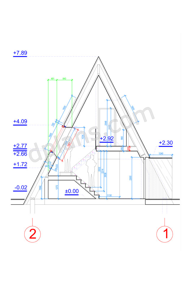 Casa de vacaciones con estructura en forma de A - DP2021S055