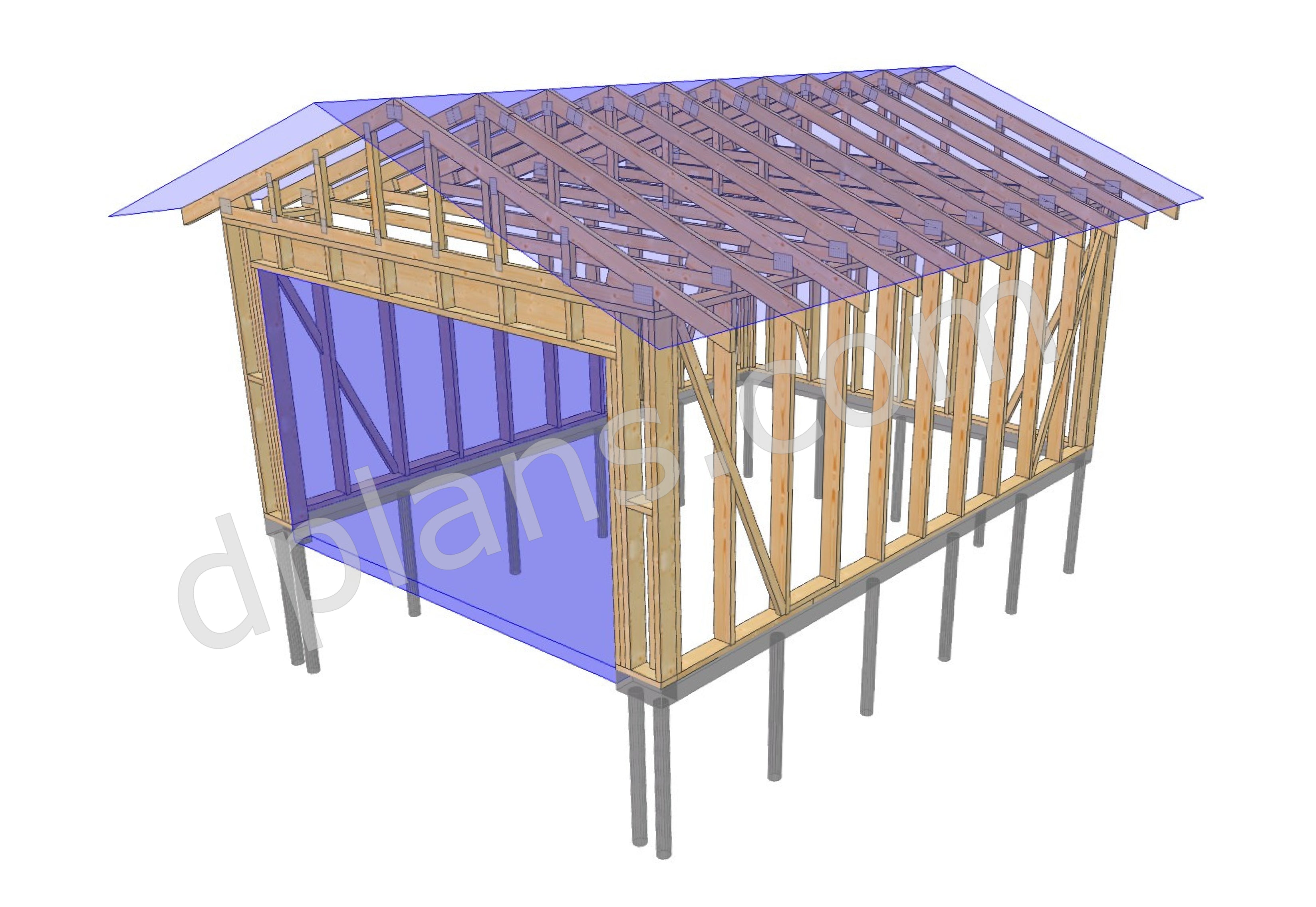Timber-Frame Garage 27m² (291 sq ft) - DP2025P002