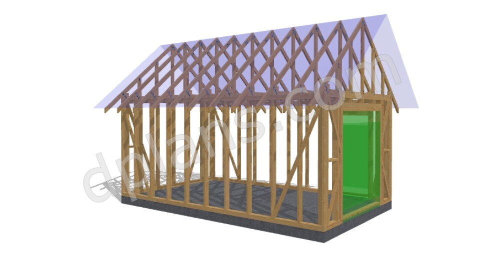 Garaje compacto con estructura de madera - DP2023S469 