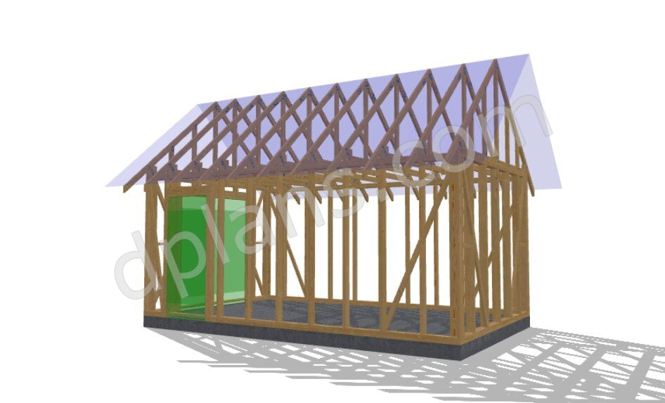 Garaje compacto con estructura de madera - DP2023S469 