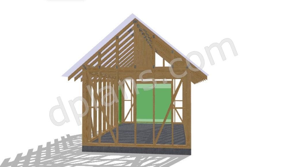 Garaje compacto con estructura de madera - DP2023S469 