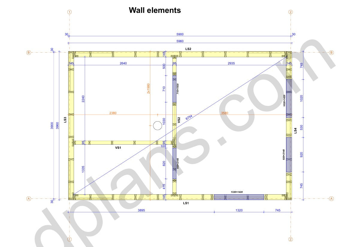 Timber-Frame Sauna / Small Cabin 23m² (248 sq ft) - DP2025P007