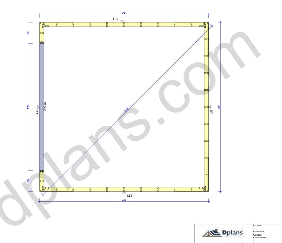 20' x 20' Timber-Frame Garage with Roof Trusses Plans