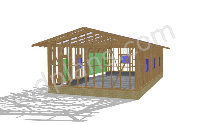 Garaje grande con estructura de madera - DP2023S468 