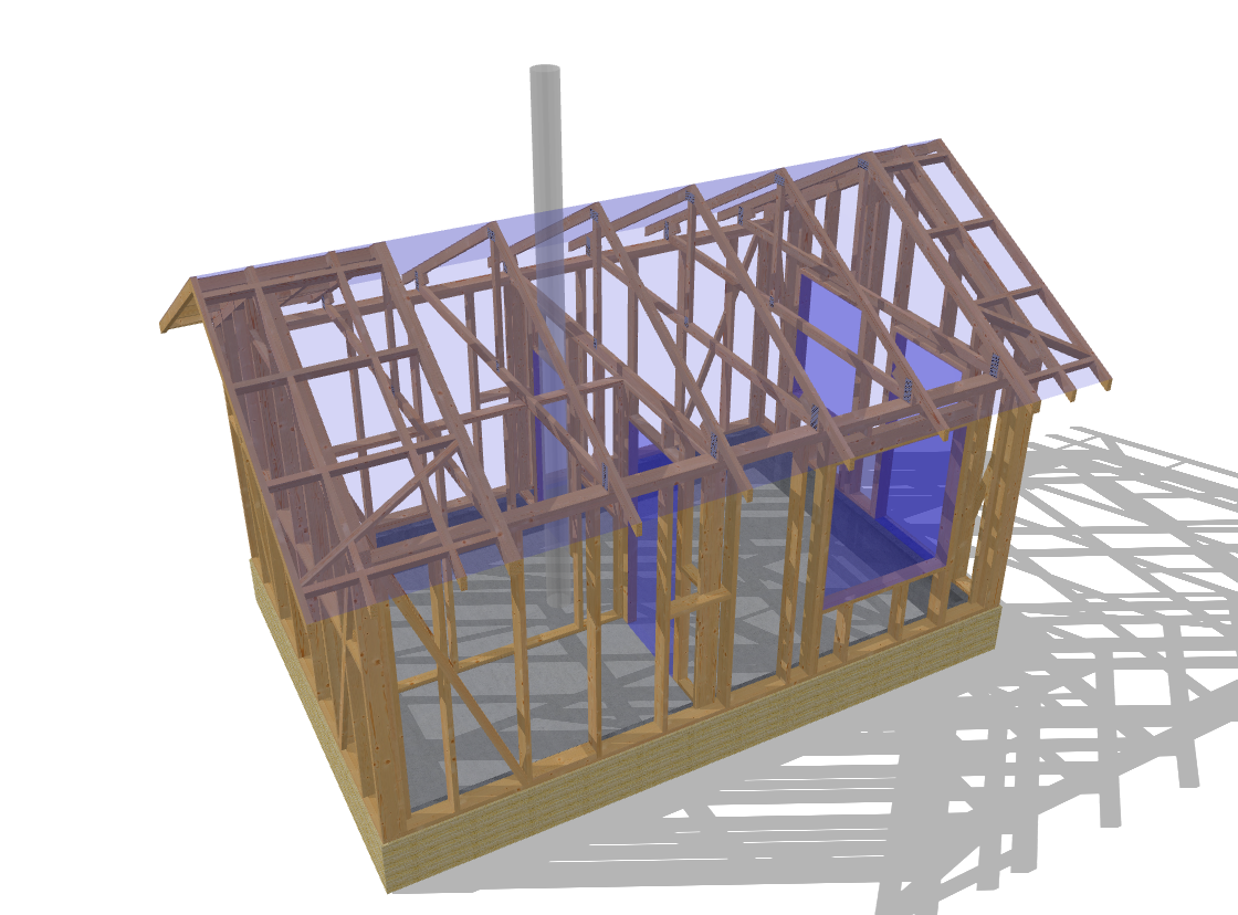Timber-Frame Sauna / Small Cabin 23m² (248 sq ft) - DP2025P007
