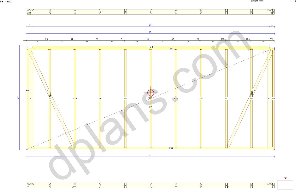 Garaje compacto con estructura de madera - DP2023S469 