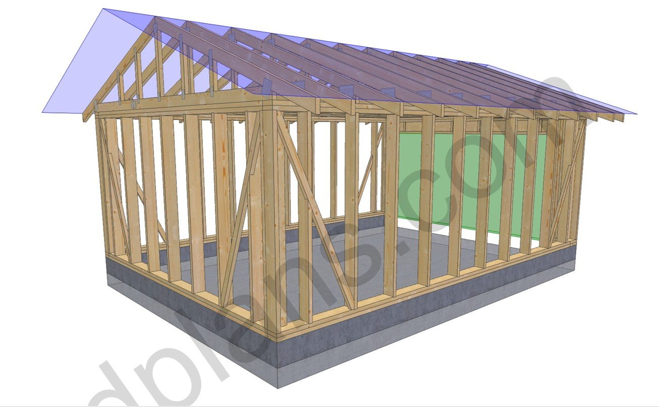 20' 4" x 14' 5" Garage Plans | Medium Sized Garage