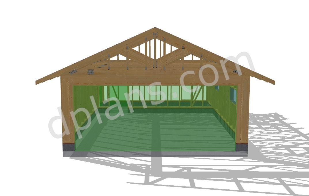 26' x 20' Garage Storage Room Plans | DIY Timber Frame Design