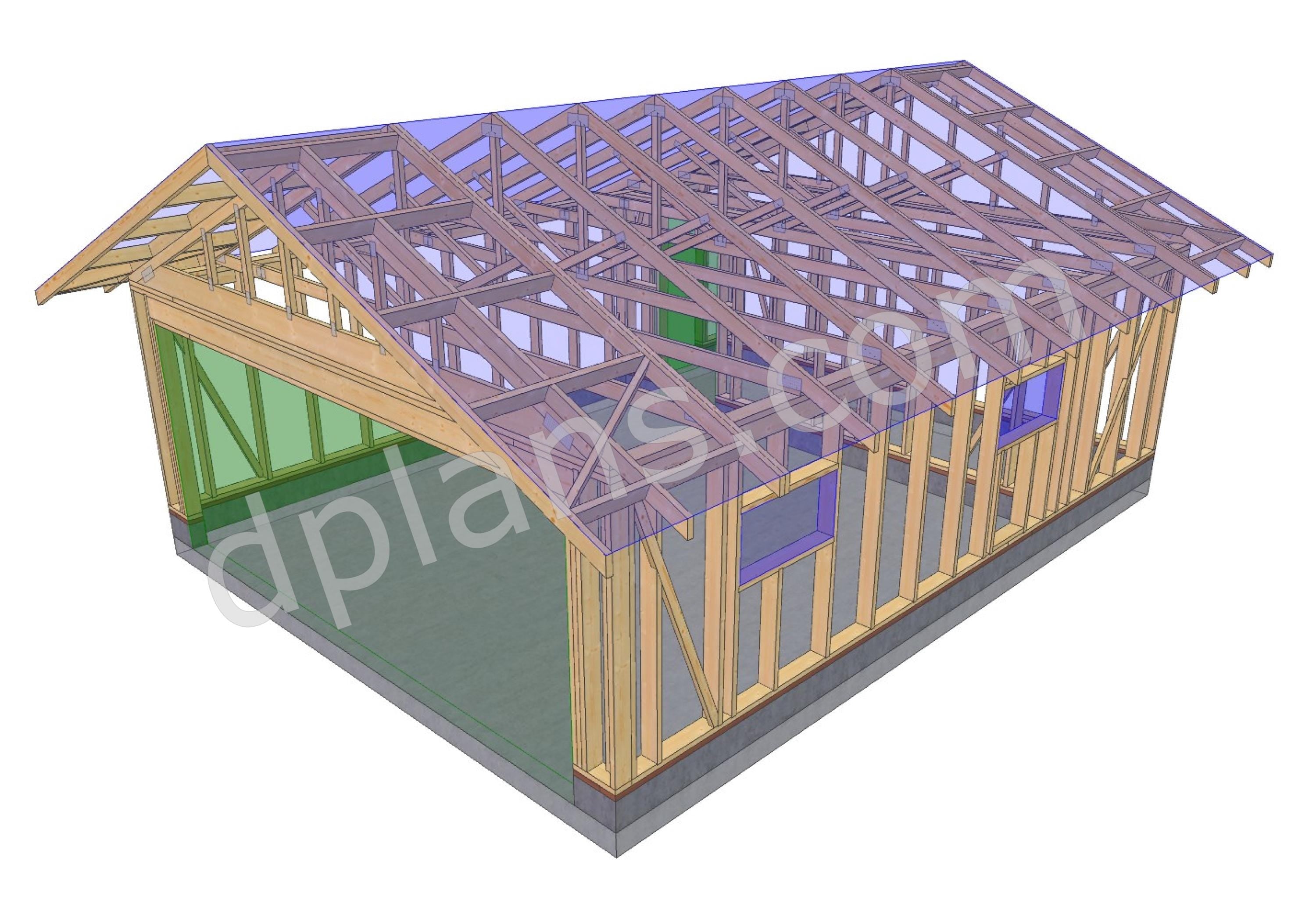 26' x 20' Garage Storage Room Plans | DIY Timber Frame Design