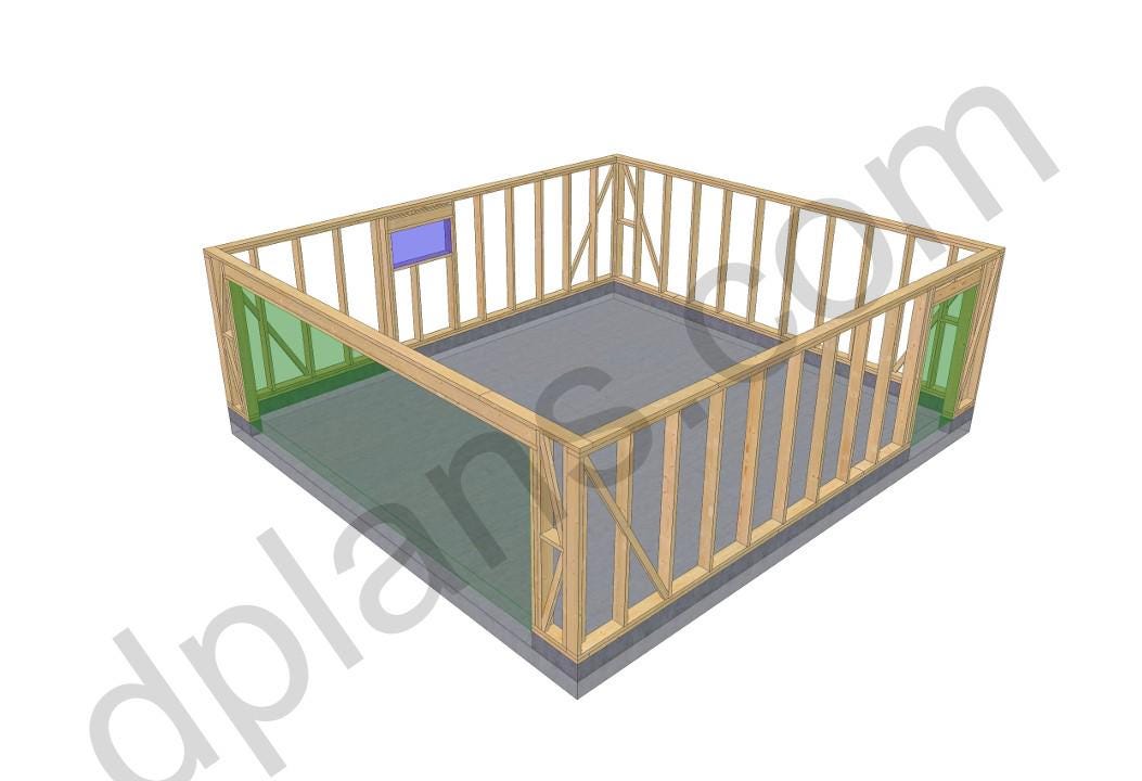 22' x 24'  Timber-Frame Garage Plans | Reliable Timber Frame Design