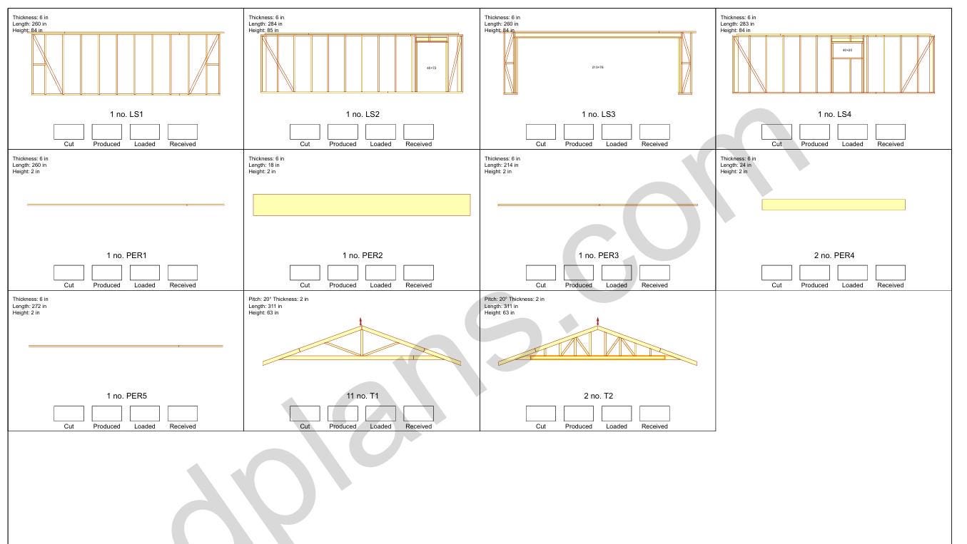 22' x 24'  Timber-Frame Garage Plans | Reliable Timber Frame Design