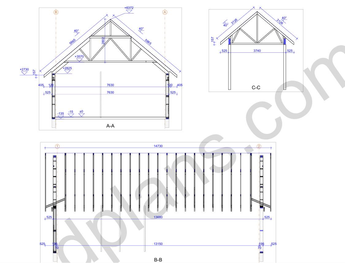 45' x 25' Baupläne für Wohnhaus | Kompaktes Wohnraum-Design
