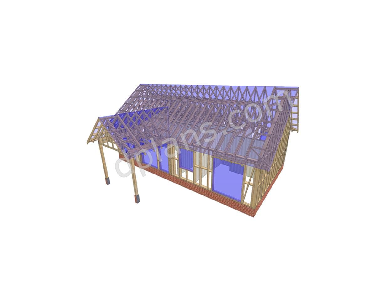 45' x 25' Residential House Plans | Compact Living Space Design