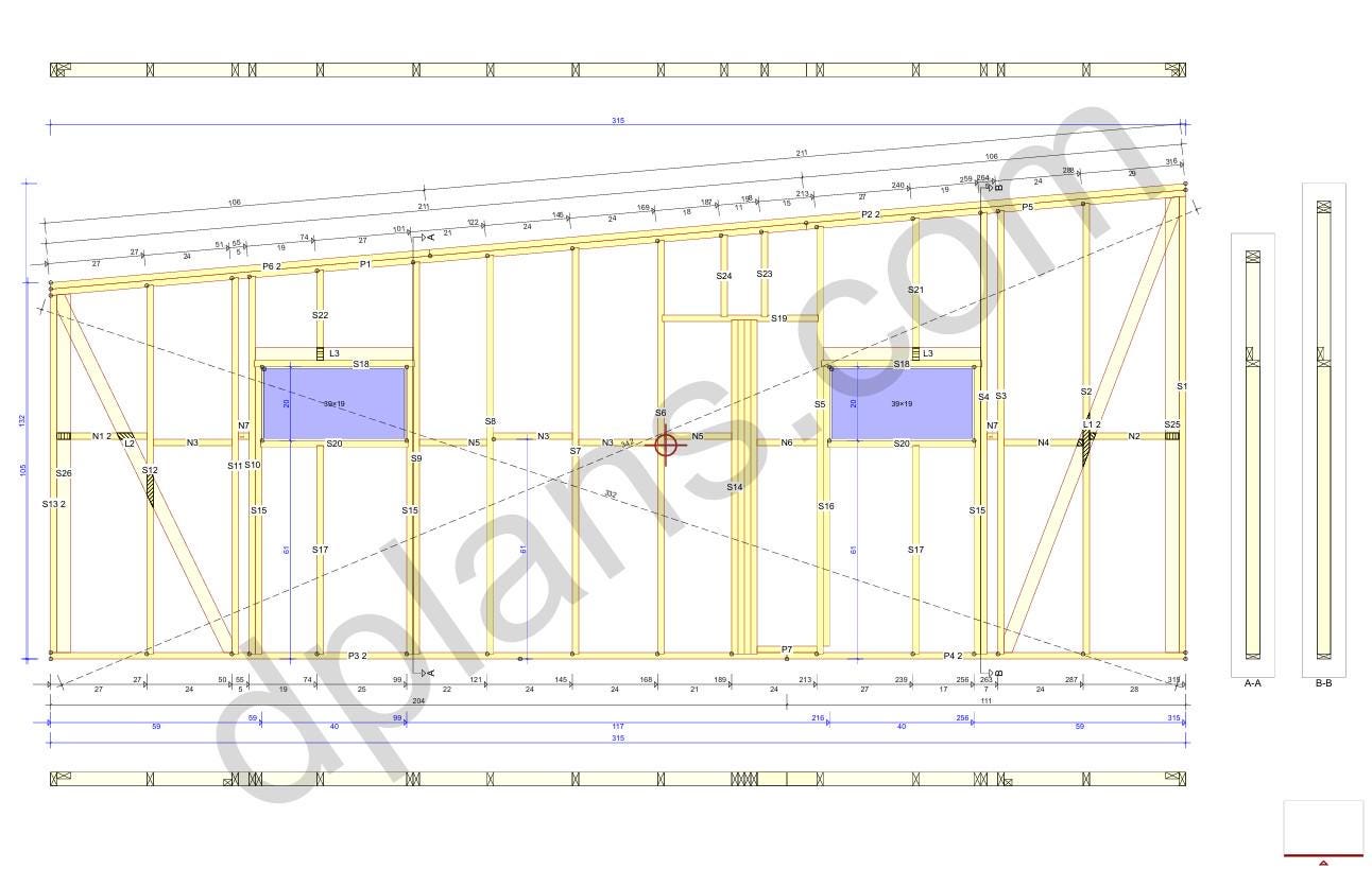 26' x 18' Garage Project Plans | Detached Storage Structure Blueprint