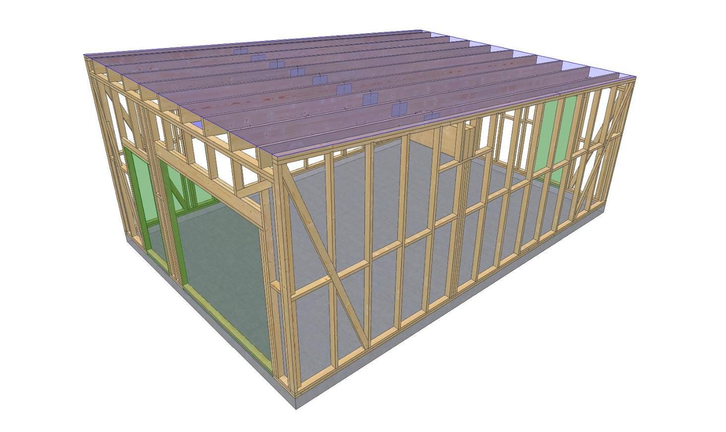 26' x 18' Garage Project Plans | Detached Storage Structure Blueprint