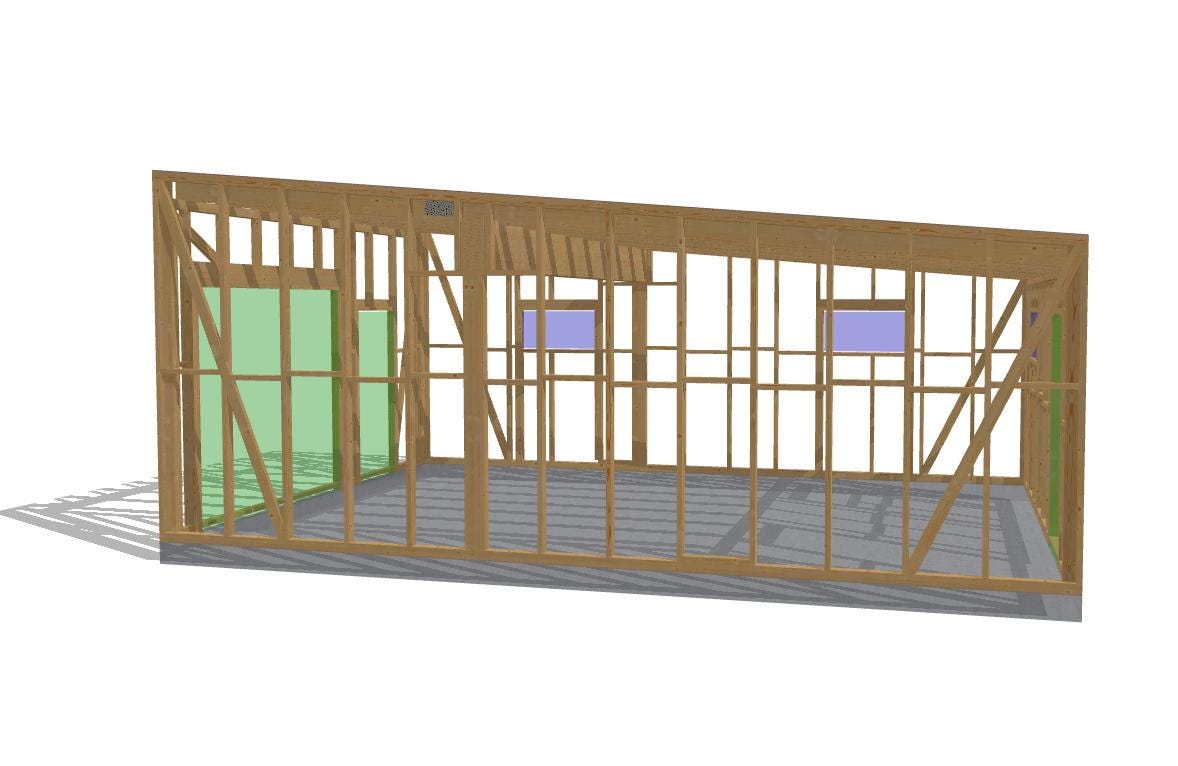 26' x 18' Garage Project Plans | Detached Storage Structure Blueprint