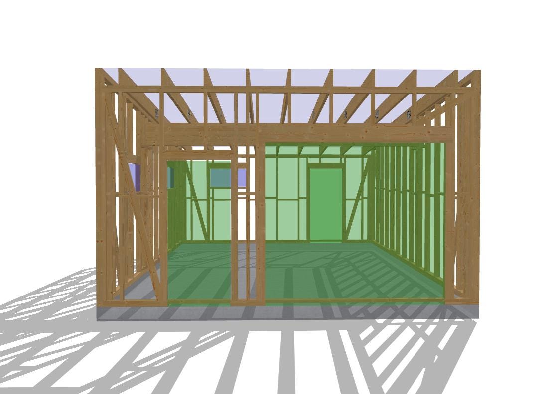 26' x 18' Garage Project Plans | Detached Storage Structure Blueprint
