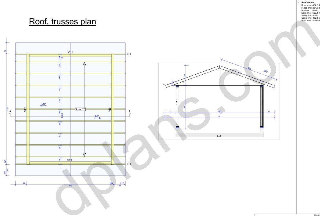 18' 4" x 14' 5" Garage Plans | Compact Car Garage