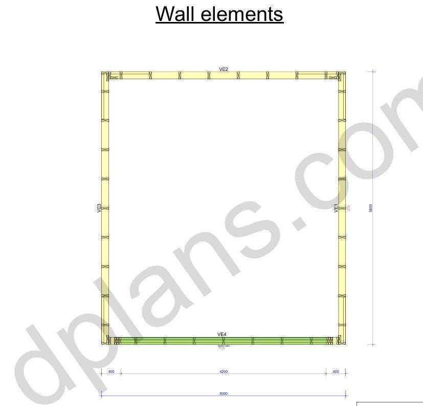 18' 4" x 16' 5" Garage Plans | Single Car Storage Building Design