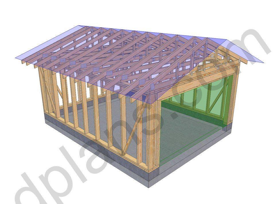 18' 4" x 20' 4" Garage Plans | Standard Parking Bay Construction