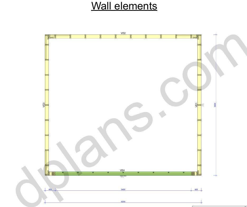 18' 4" x 20' 4" Garage Plans | Standard Parking Bay Construction