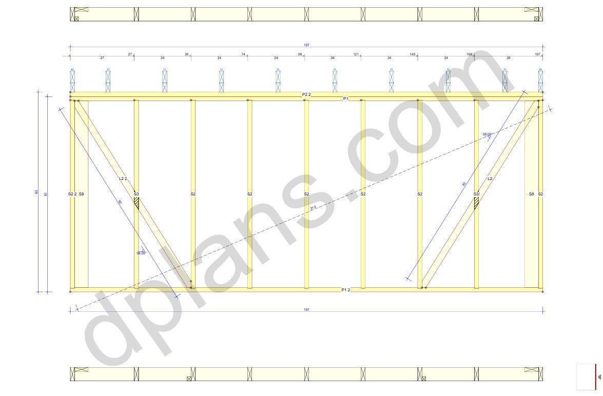16' 5" x 12' 6" Garage Plans | Narrow Vehicle Bay Layout