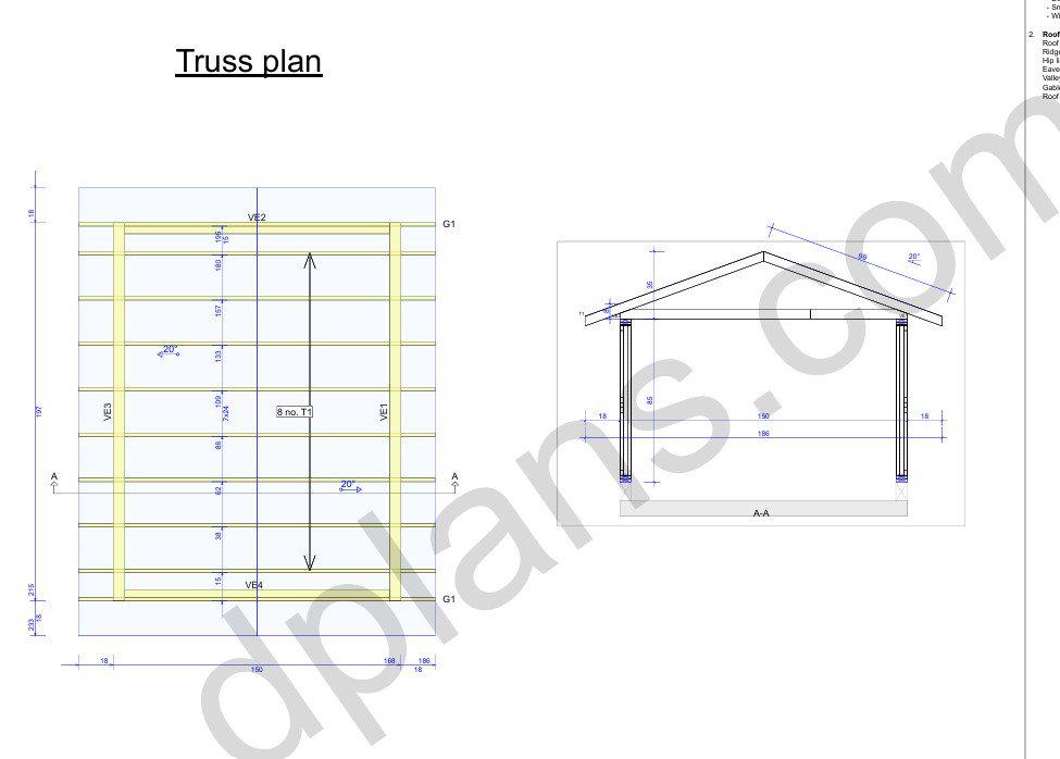 16' 5" x 12' 6" Garage Plans | Narrow Vehicle Bay Layout