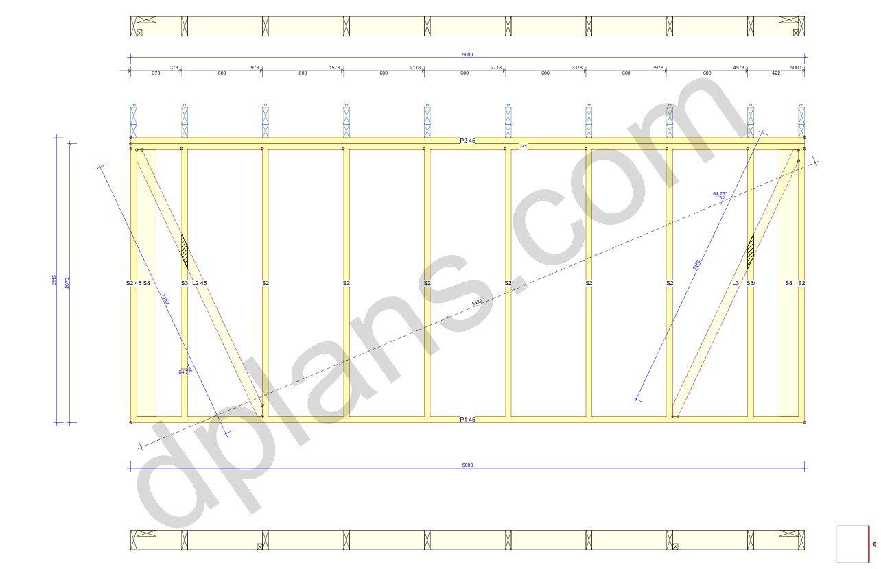 16' 5" x 14' 5" Garage Plans | Compact Auto Storage Solution