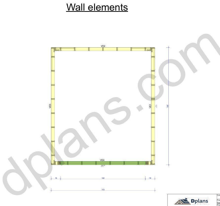 16' 5" x 14' 5" Garage Plans | Compact Auto Storage Solution