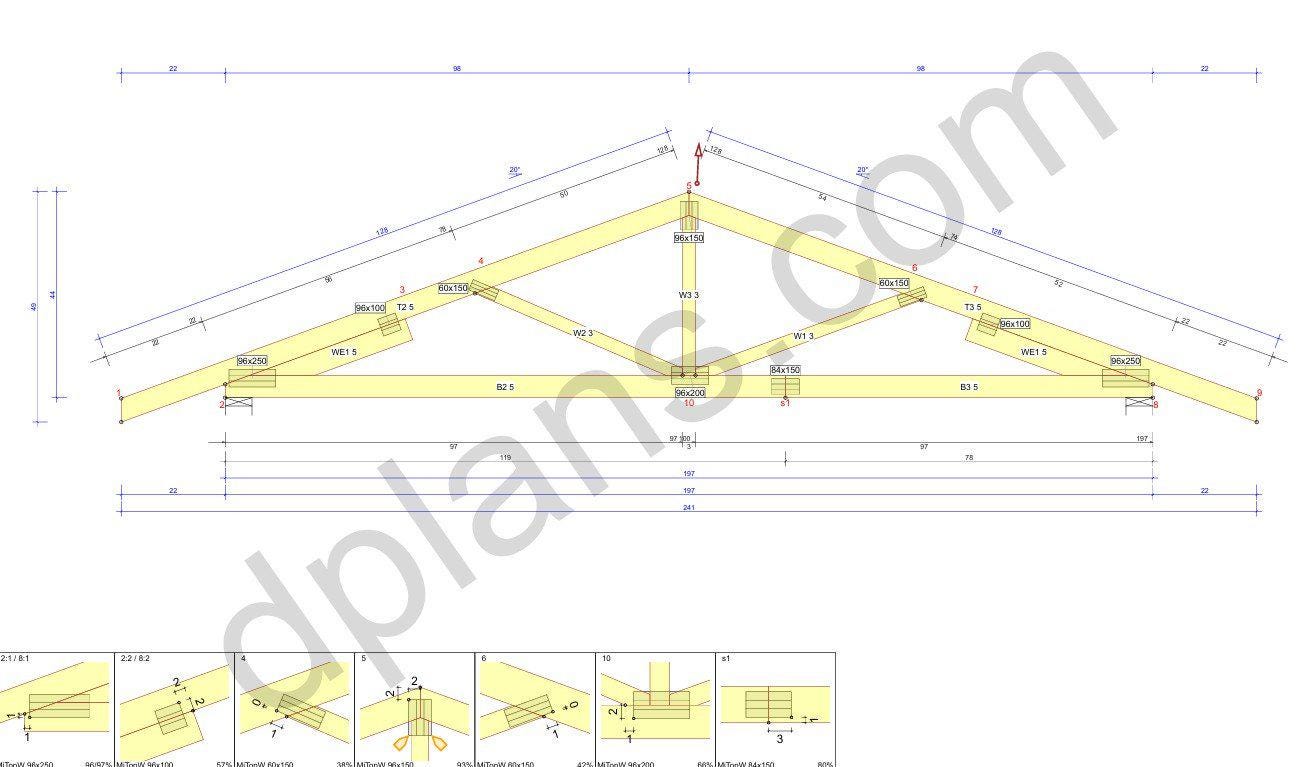 16' 5" x 16' 5" Garage Plans | Square Single Bay Structure