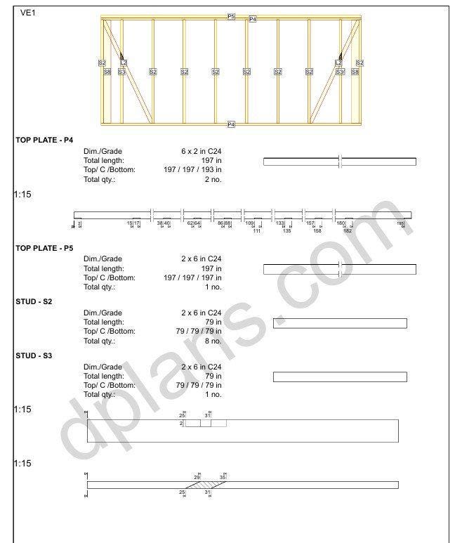 16' 5" x 20' 4" Garage Plans | Extended Garage