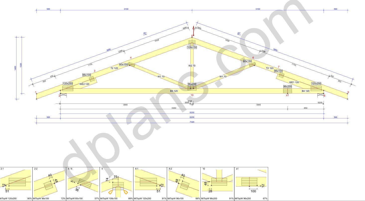 16' 5" x 20' 4" Garage Plans | Extended Garage