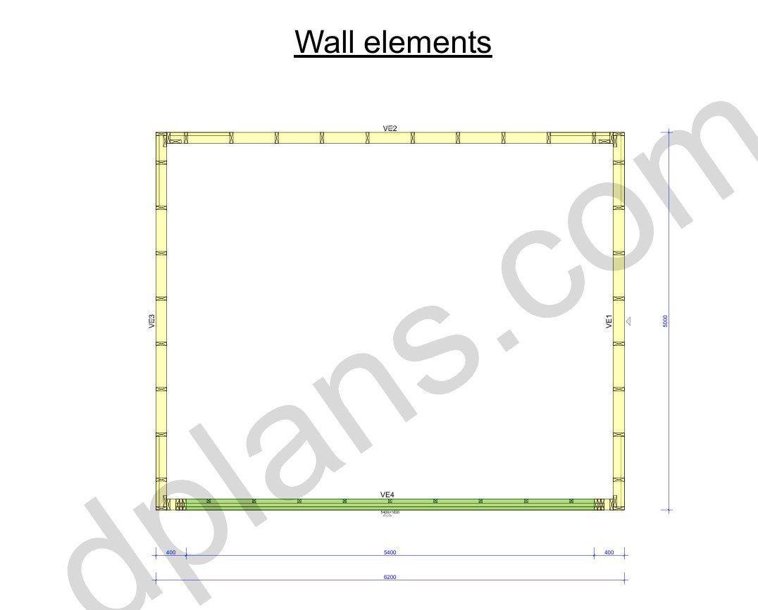 16' 5" x 20' 4" Garage Plans | Extended Garage