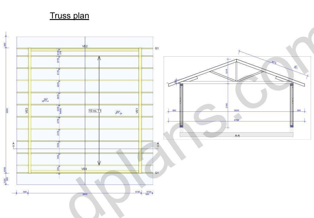 20' 4" x 18' 4" Garage Plans | Spacious Vehicle Bay