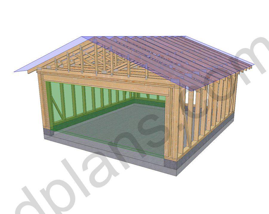 20' 4" x 18' 4" Garage Plans | Spacious Vehicle Bay