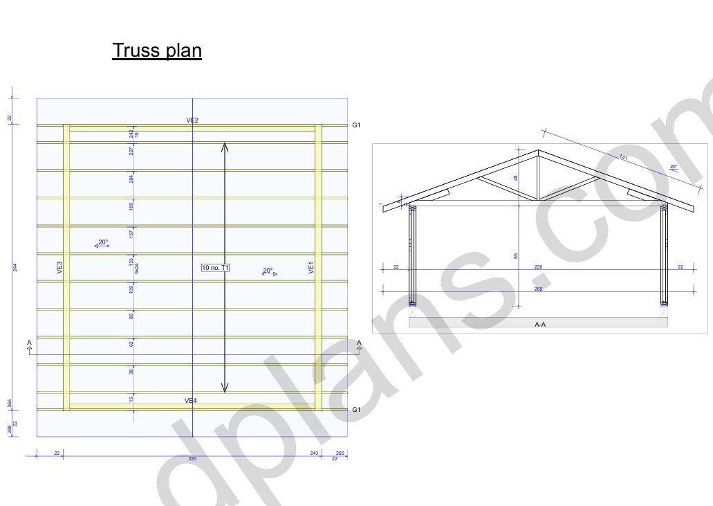 20' 4" x 18' 4" Garage Plans | Spacious Vehicle Bay