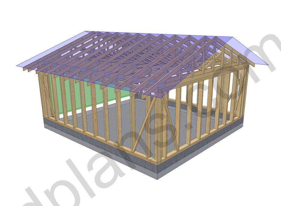 20' 4" x 18' 4" Garage Plans | Spacious Vehicle Bay