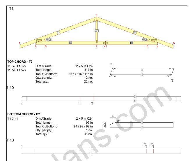22' 4" x 14' 5" Garage Plans | Long Narrow Storage Building