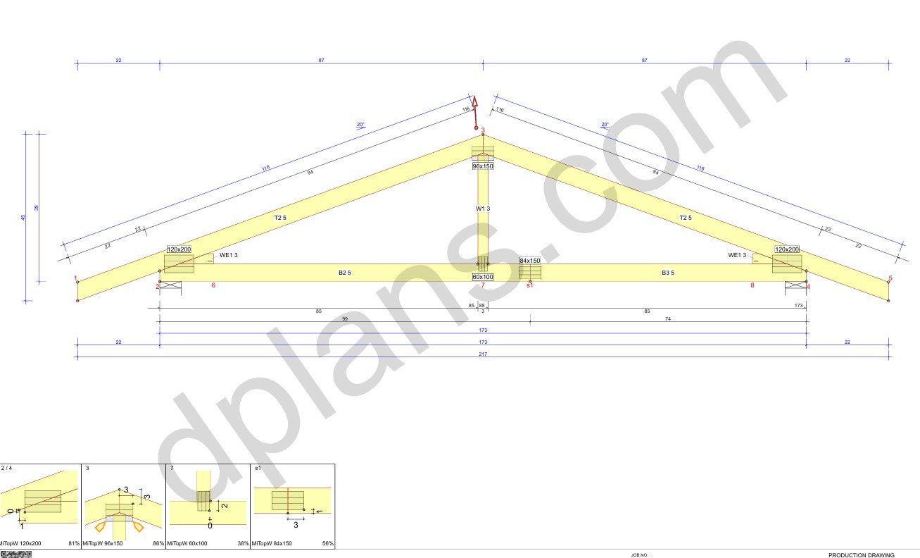22' 4" x 14' 5" Garage Plans | Long Narrow Storage Building