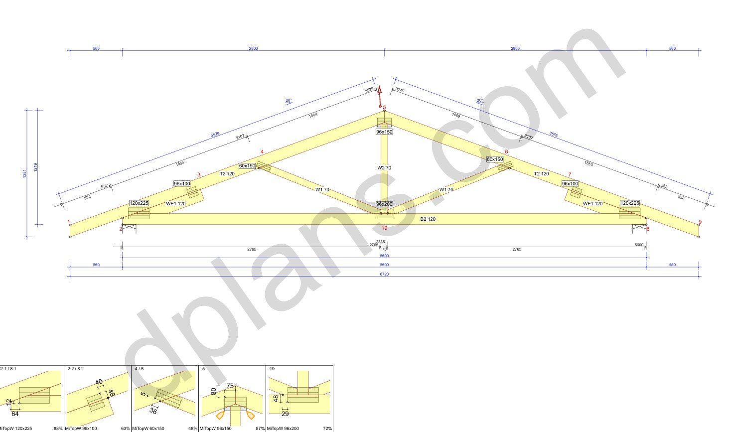 22' 4" x 18' 4" Garage Plans | Extended Vehicle Shelter Layout