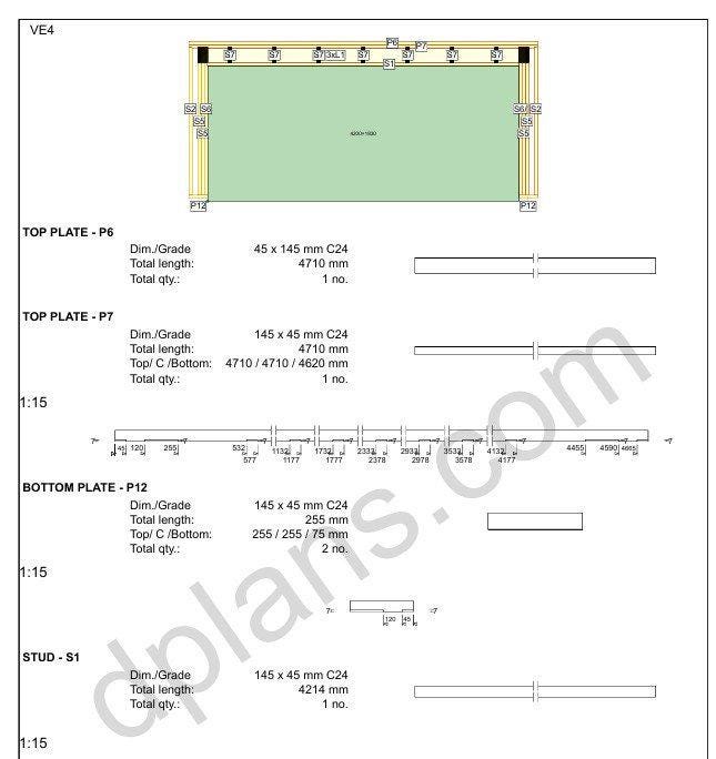 22' 4" x 16' 5" Timber Frame Garage Plans | DIY Building (PDF Plan)