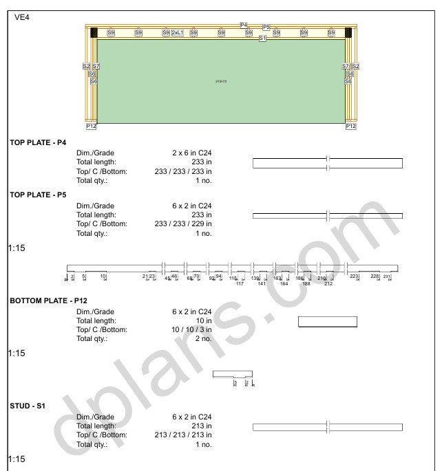 22' 4" x 20' 4" Garage Plans | Printable Garage Blueprint