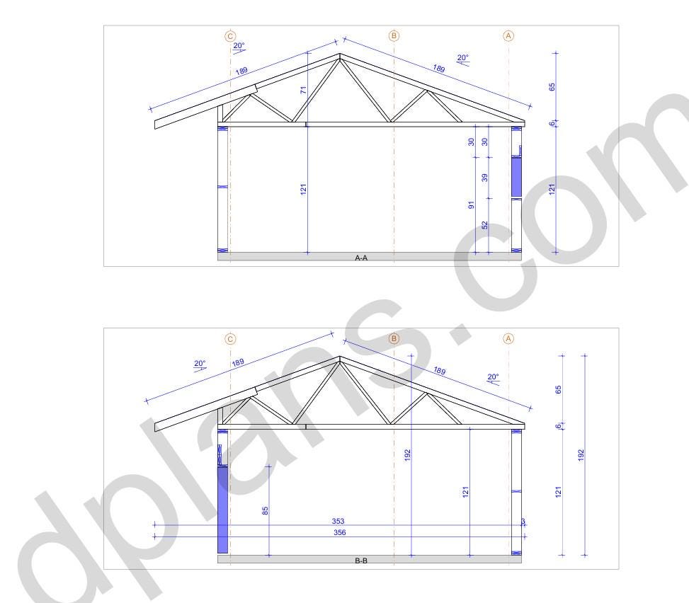 43' x 29' Baupläne für Wohnhaus mit Terrasse | Modernes Wohnhaus-Bauplan