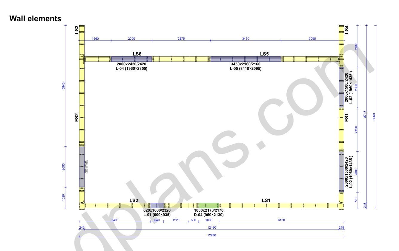 43' x 29' Baupläne für Wohnhaus mit Terrasse | Modernes Wohnhaus-Bauplan