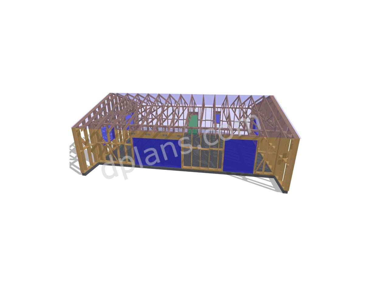 43' x 29' Residential House Plans with Terrace | Modern Home Blueprint