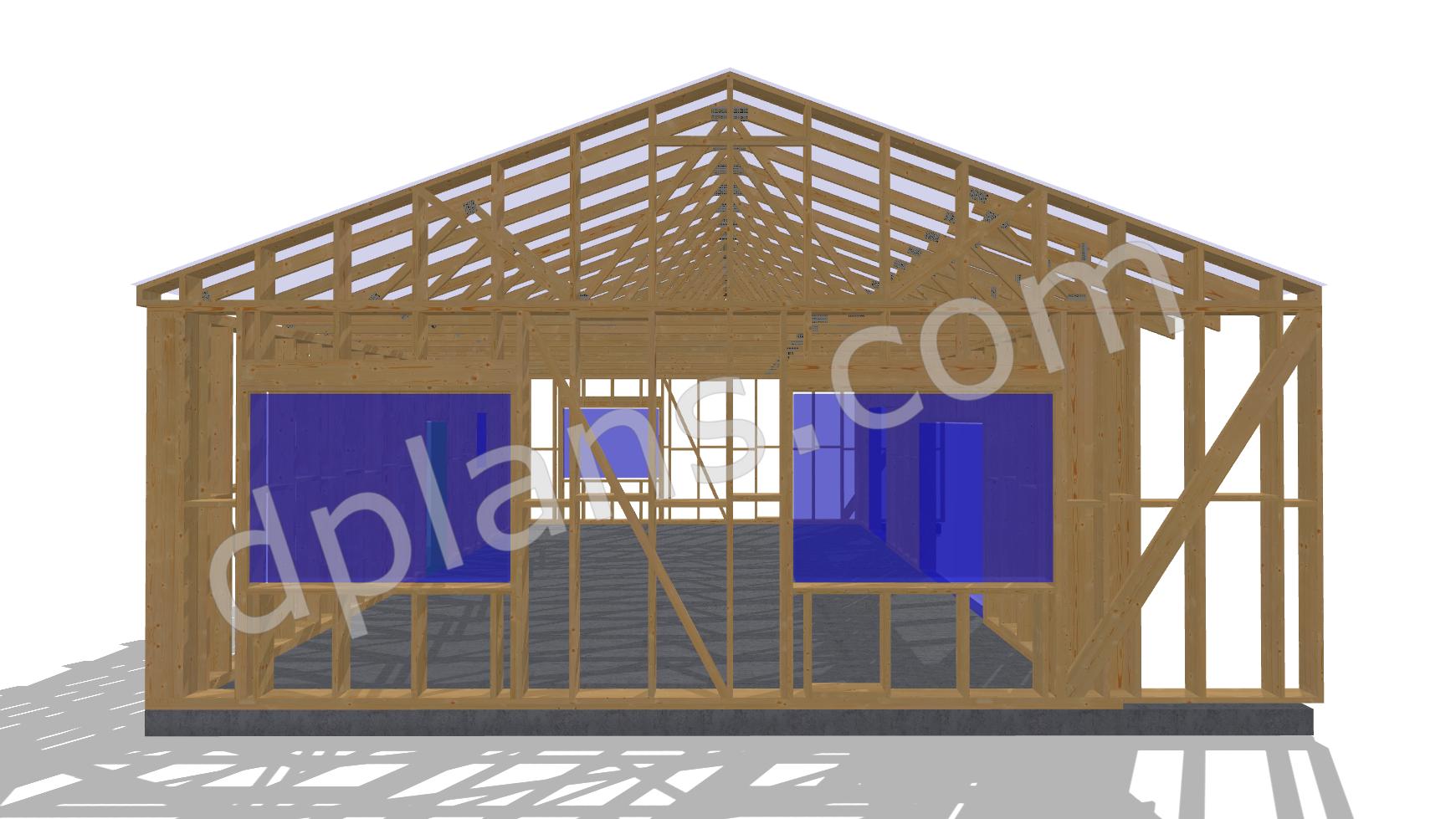43' x 29' Baupläne für Wohnhaus mit Terrasse | Modernes Wohnhaus-Bauplan