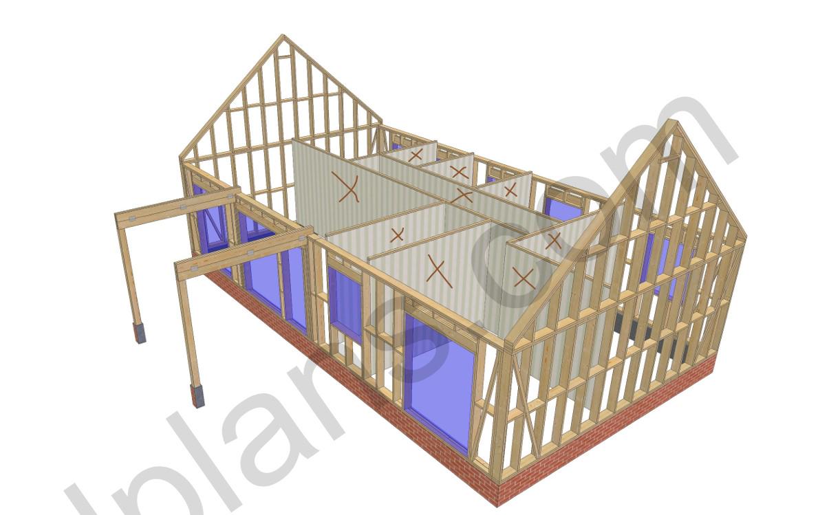 45' x 25' Baupläne für Wohnhaus | Kompaktes Wohnraum-Design