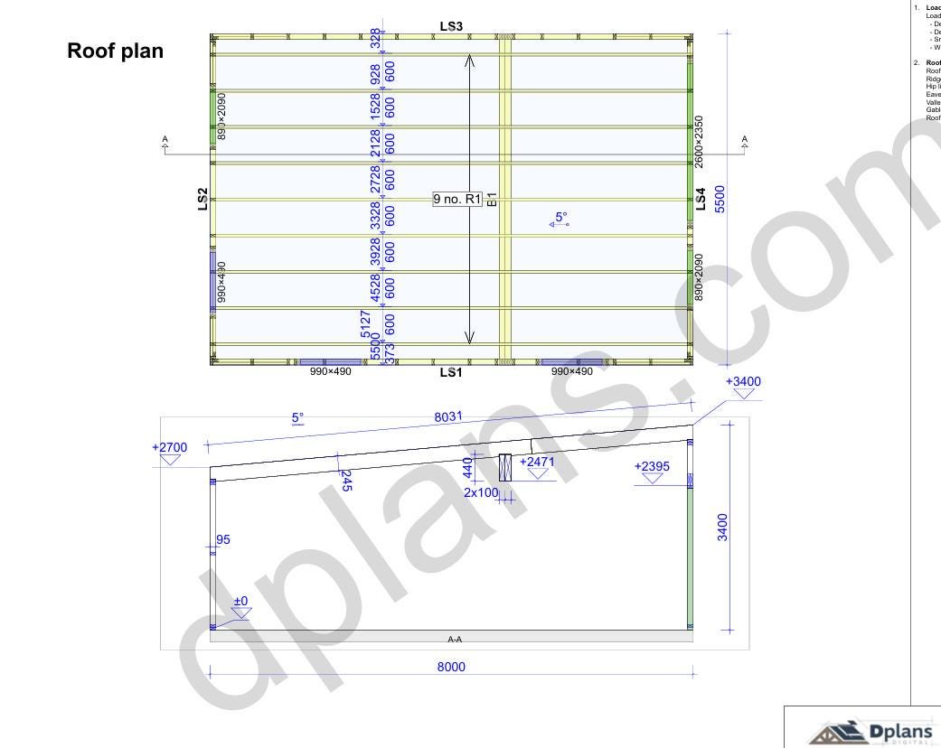 26' x 18' Garage Project Plans | Detached Storage Structure Blueprint
