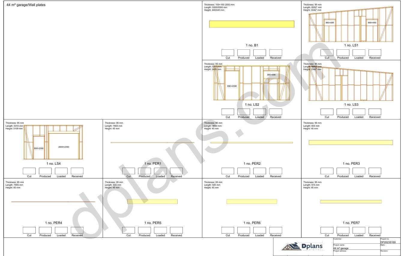 26' x 18' Garage Project Plans | Detached Storage Structure Blueprint