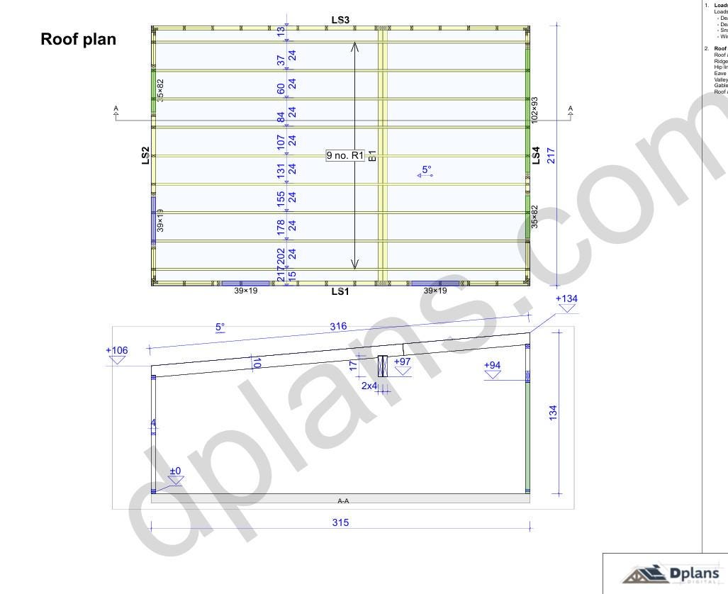 26' x 18' Garage Project Plans | Detached Storage Structure Blueprint